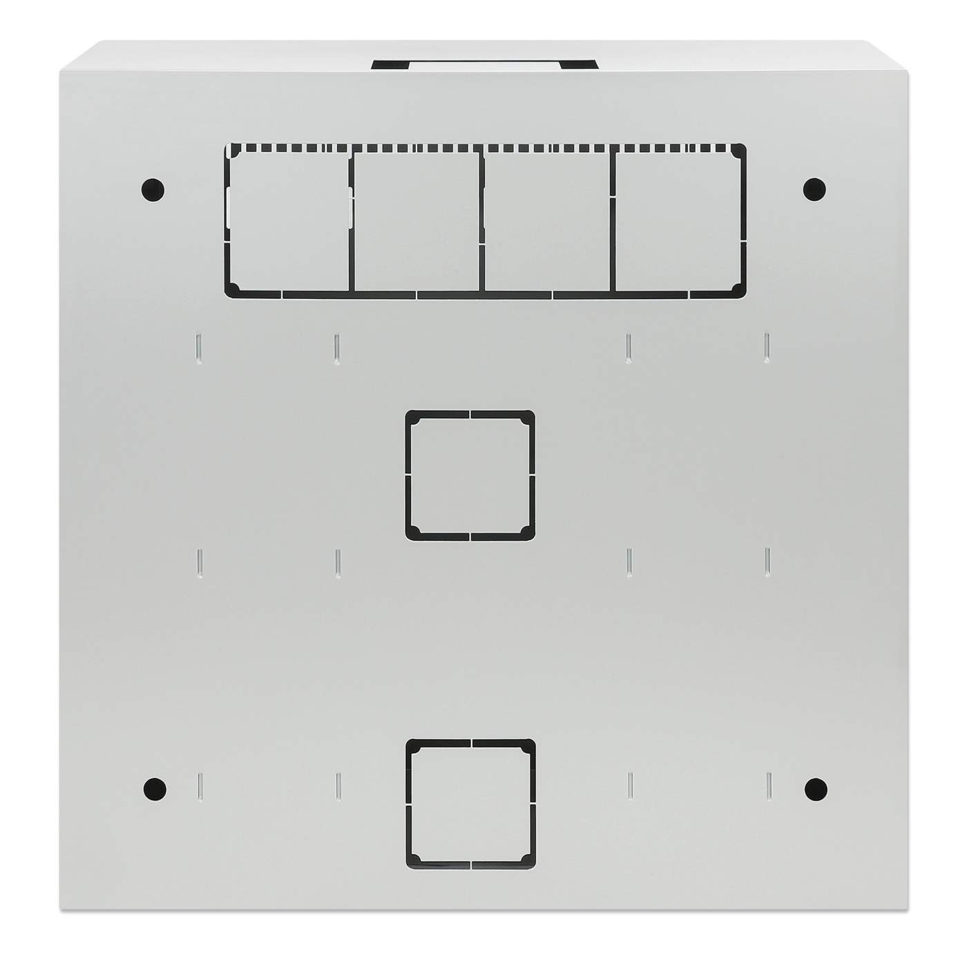 Low-Profile 19" Wall Mount Cabinet with 4U Horizontal and 2U Vertical Rails Image 4