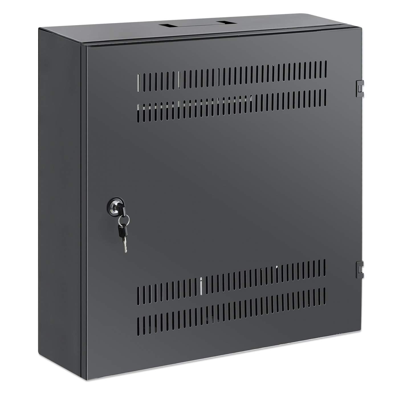 Low-Profile 19" Wall Mount Cabinet with 4U Horizontal and 2U Vertical Rails Image 2