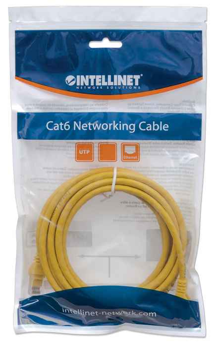 Cat6 U/UTP Network Patch Cable, 1 m (3 ft.), Yellow (342346