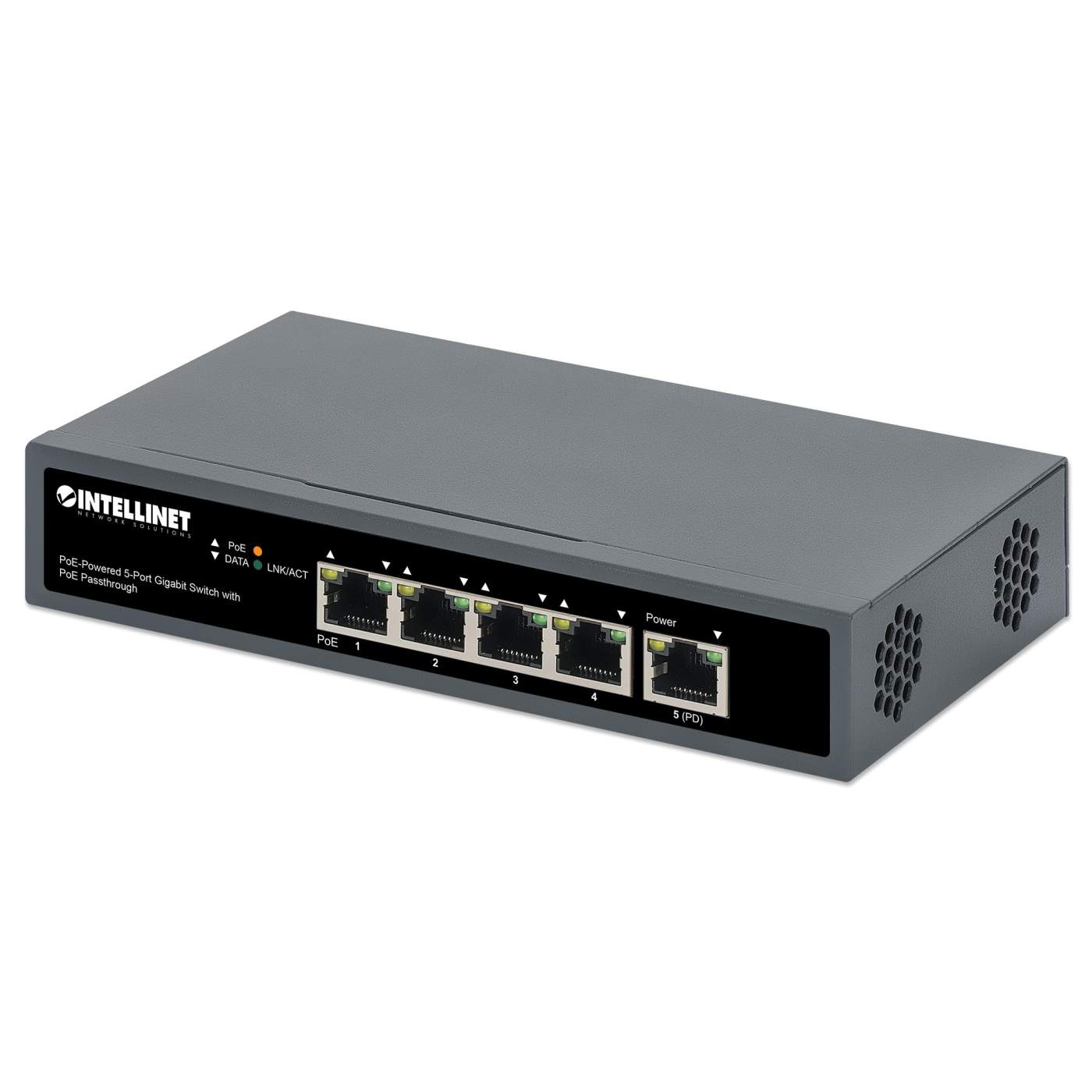 PoE-Powered 5-Port Gigabit Switch with PoE Passthrough Image 1